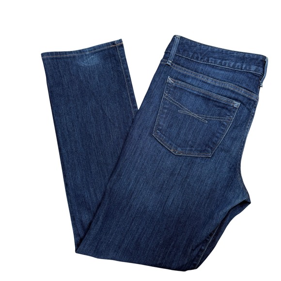 GAP Denim - Gap 1969 Womens 30 10 Real Straight Jeans Blue Dark Wash Stretch Y2K